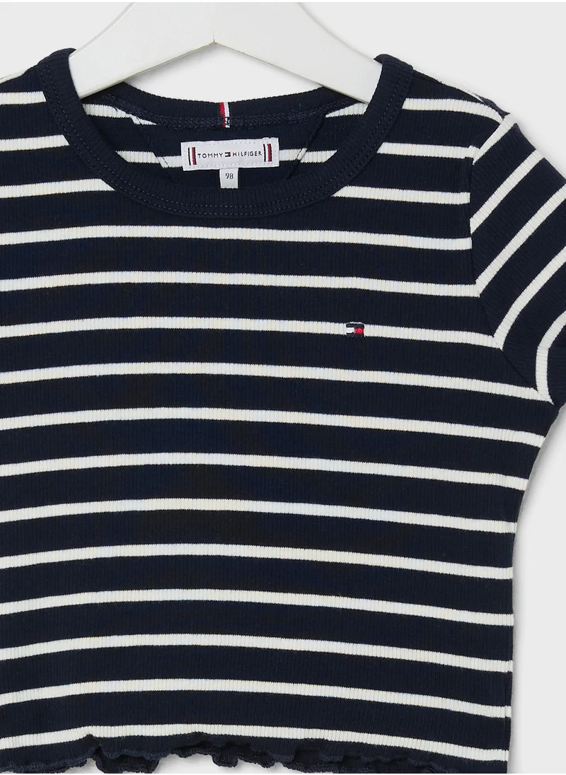 تومي هيلفيغر Kids Ribbed Knitted Top