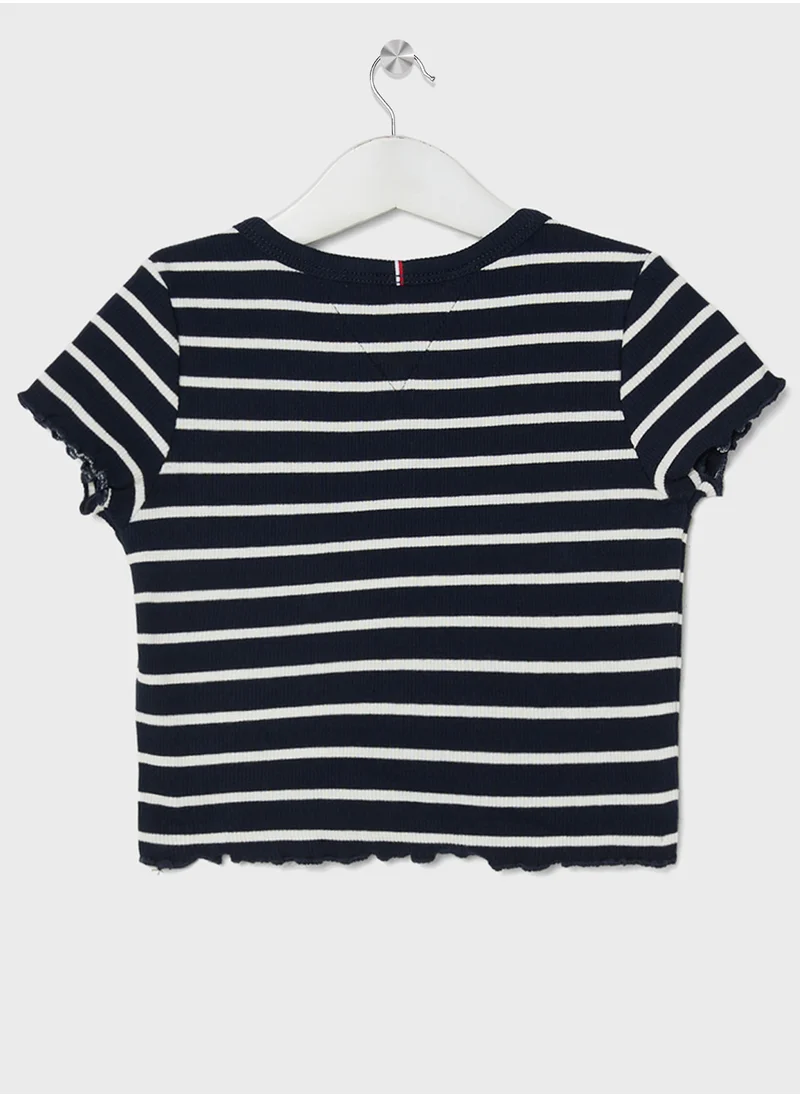 تومي هيلفيغر Kids Ribbed Knitted Top