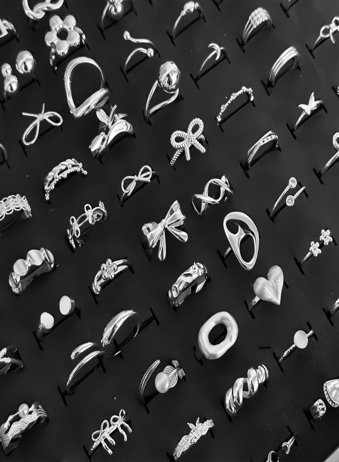 كون مجموعة كاون من 5 قطع من حشوات صواني عرض الخواتم - 100 فتحة لكل منها، سجادات تنظيم مجوهرات من الإسفنج المخملي | سعة 500 خاتم | حشوات قابلة للتكديس لصناديق المجوهرات للخواتم والأقراط والدبابيس | أسود - Image 5