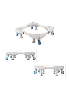 Skill Tech SH MS05FS Heavy Duty Adjustable Mobile Stand with Locking Casters for Dryer, Washing Machine, and Refrigerator, Max Load 300kg – Durable Appliance Moving Stand  Black  - Image 2