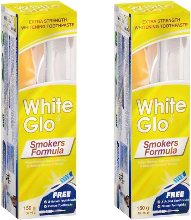 White Glo Smokers Formula Whitening Toothpaste Pack 150g Pack of 2 - Image 1