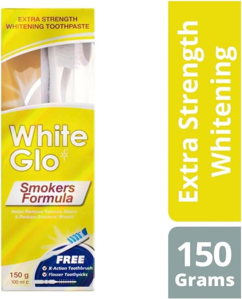 White Glo Smokers Formula Whitening Toothpaste Pack 150g Pack of 2 - Image 3