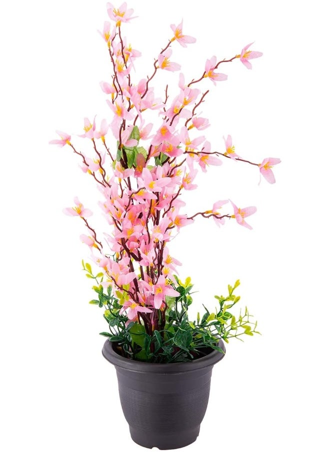 AKDC AKDC Artificial Plant L(13CM) XW(13CM) XH(45CM) Green & Pink  - Image 3