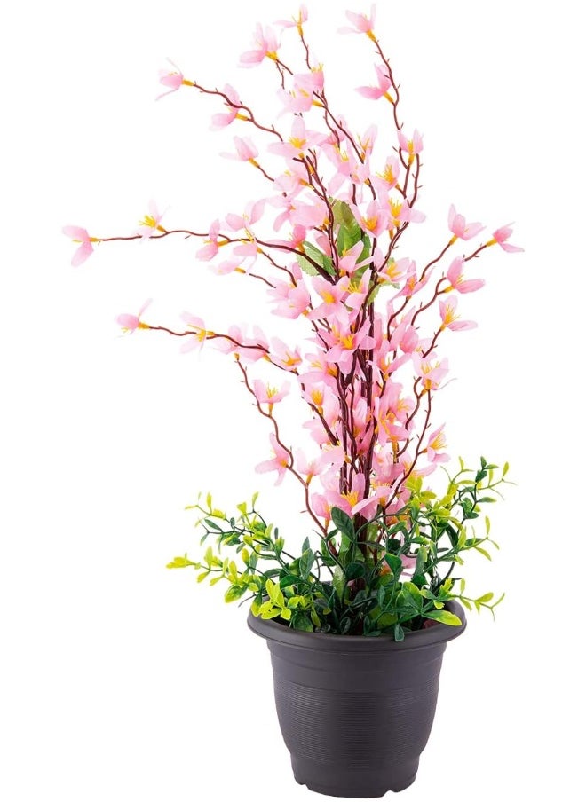 AKDC AKDC Artificial Plant L(13CM) XW(13CM) XH(45CM) Green & Pink  - Image 1