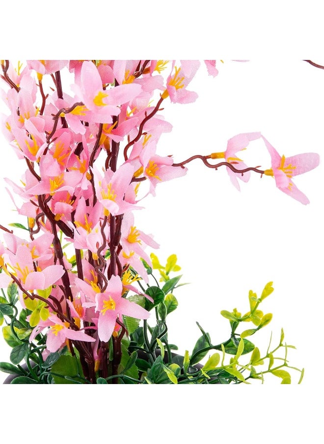 AKDC AKDC Artificial Plant L(13CM) XW(13CM) XH(45CM) Green & Pink  - Image 2