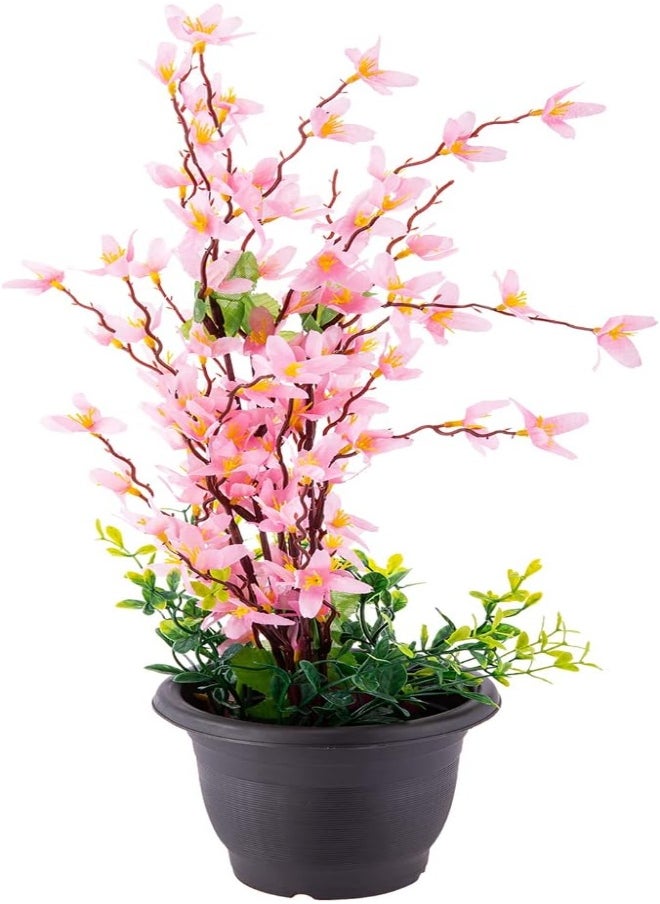 AKDC AKDC Artificial Plant L(13CM) XW(13CM) XH(45CM) Green & Pink  - Image 4