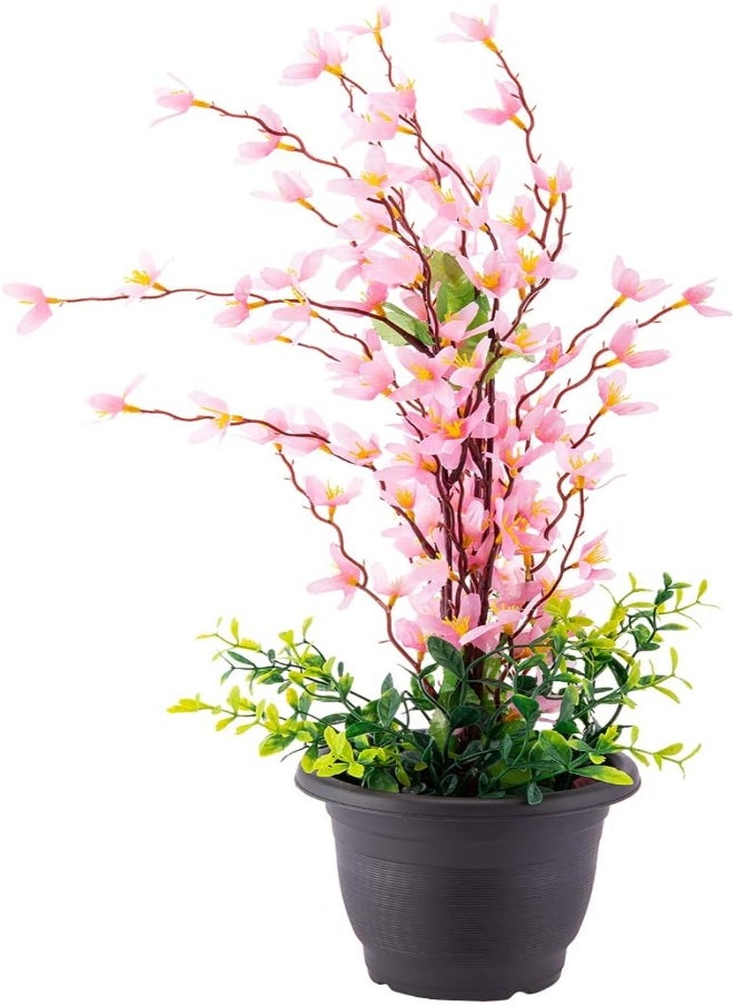 AKDC AKDC Artificial Plant L(13CM) XW(13CM) XH(45CM) Green & Pink  - Image 5