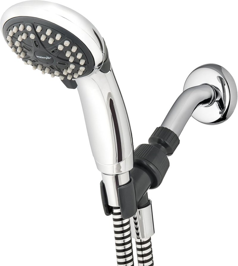 Waterpik Handheld Shower Head Eco Flow Low Flow Water Saving Shower 16 GPM 4 Spray Modes DIY Easy Installation Chrome Finish VBE453 - Image 1