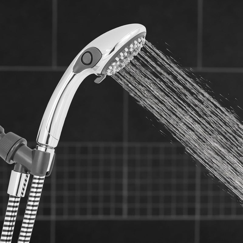 Waterpik Handheld Shower Head Eco Flow Low Flow Water Saving Shower 16 GPM 4 Spray Modes DIY Easy Installation Chrome Finish VBE453 - Image 2