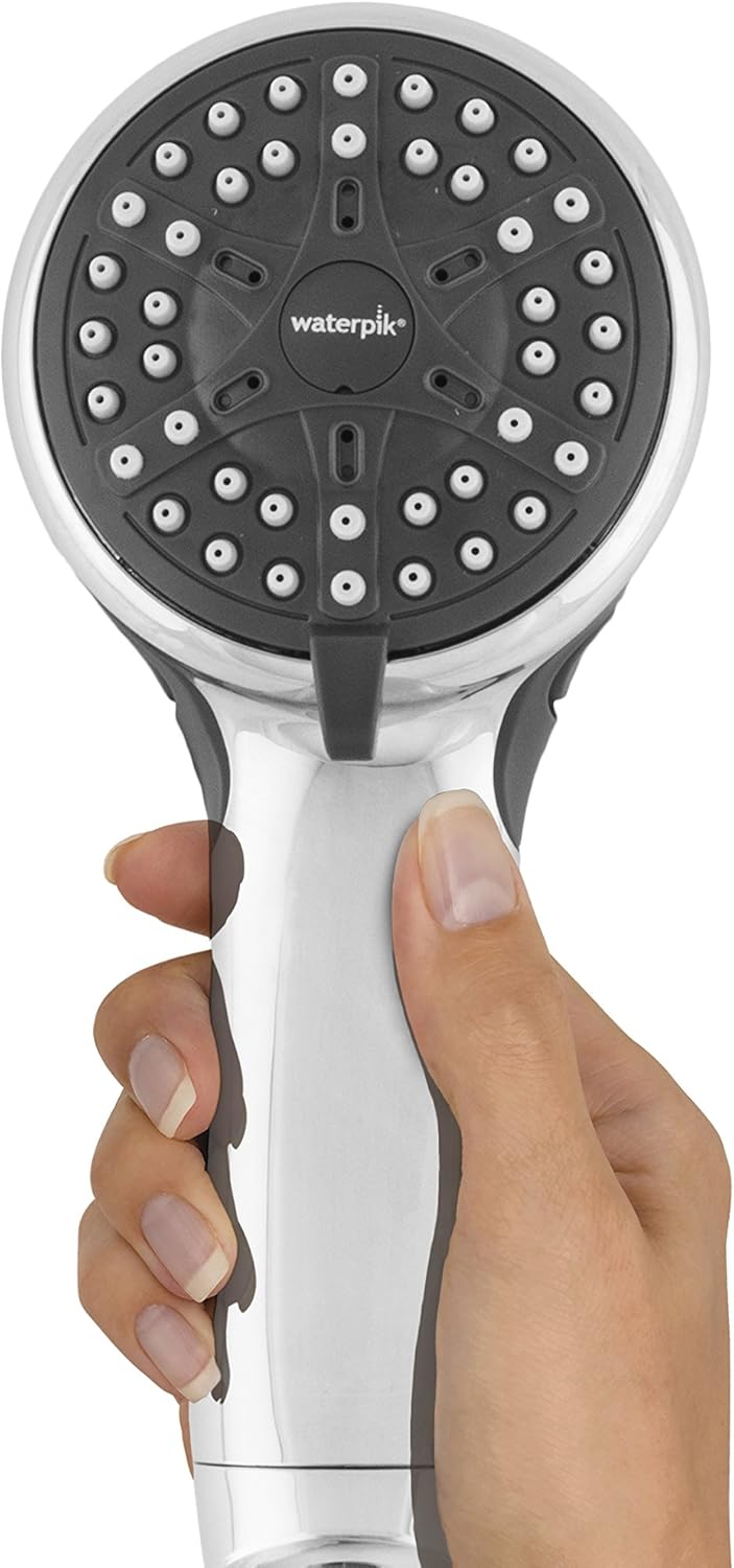 Waterpik Handheld Shower Head Eco Flow Low Flow Water Saving Shower 16 GPM 4 Spray Modes DIY Easy Installation Chrome Finish VBE453 - Image 5