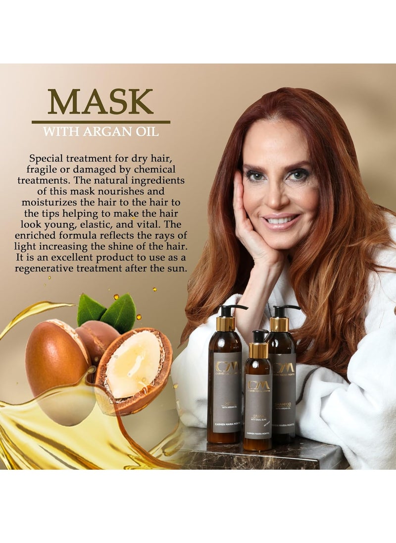 CM CM Hair Mask Hair Care Essentials - Special Hair Treatment Masks with Argan Oil - Hair Mask for Dry Damaged Hair and Growth, Nourishes and Hydrates like a Deep Conditioner  - Image 2