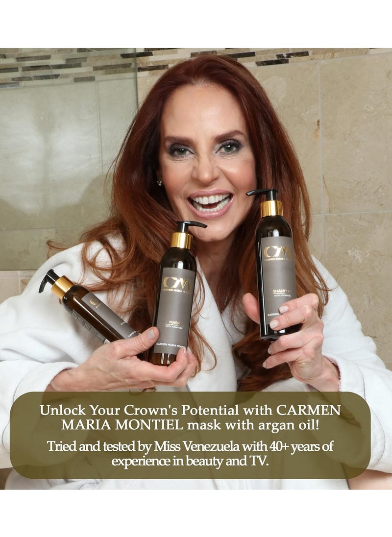 CM CM Hair Mask Hair Care Essentials - Special Hair Treatment Masks with Argan Oil - Hair Mask for Dry Damaged Hair and Growth, Nourishes and Hydrates like a Deep Conditioner  - Image 3