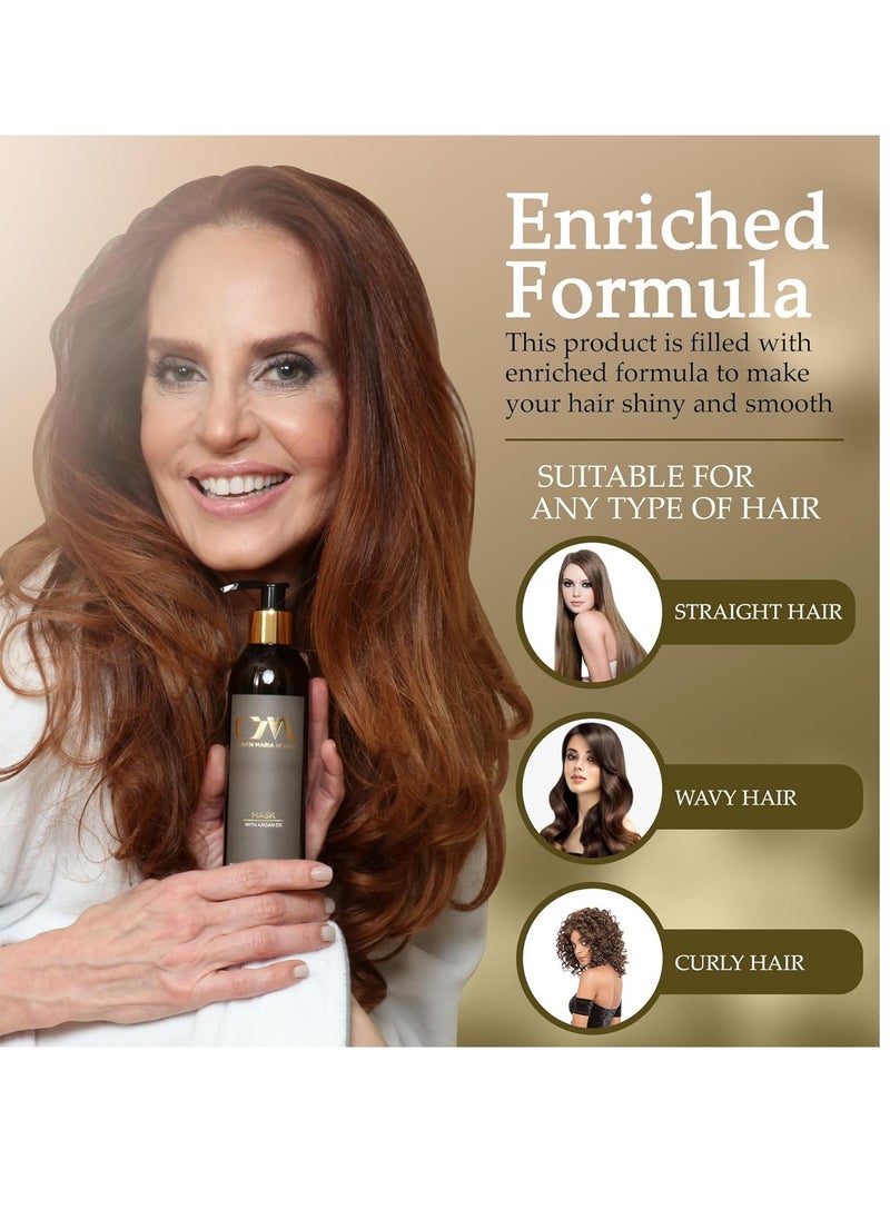CM CM Hair Mask Hair Care Essentials - Special Hair Treatment Masks with Argan Oil - Hair Mask for Dry Damaged Hair and Growth, Nourishes and Hydrates like a Deep Conditioner  - Image 4