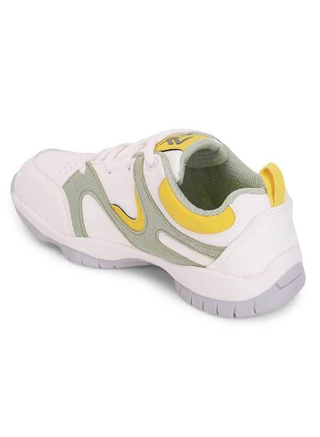 Liberty Leap7x CANON-2E Kids Sports Lacing Running Shoes - Green  | Comfortable and Durable - Suitable for Lace-Up Walking, Gym, Jogging and Outdoor Shoes for Boys - Cushioned Footbed - Image 3