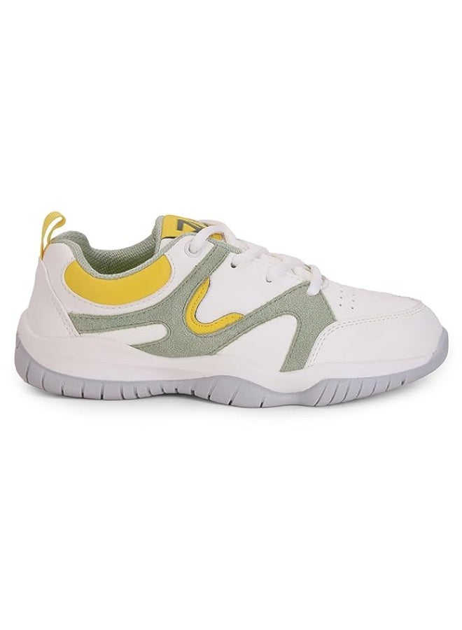 Liberty Leap7x CANON-2E Kids Sports Lacing Running Shoes - Green  | Comfortable and Durable - Suitable for Lace-Up Walking, Gym, Jogging and Outdoor Shoes for Boys - Cushioned Footbed - Image 2