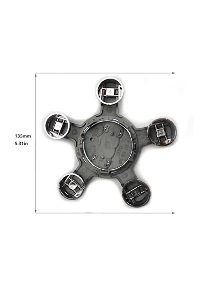Generic - 4pcs 135mm/5.31inch fit for Audi Wheel Center Caps,5 Lug Rim Center Hub Caps - Image 1
