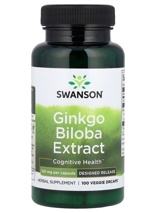 SWANSON Ginkgo Biloba Extract 120 mg 100 Veggie DRcaps