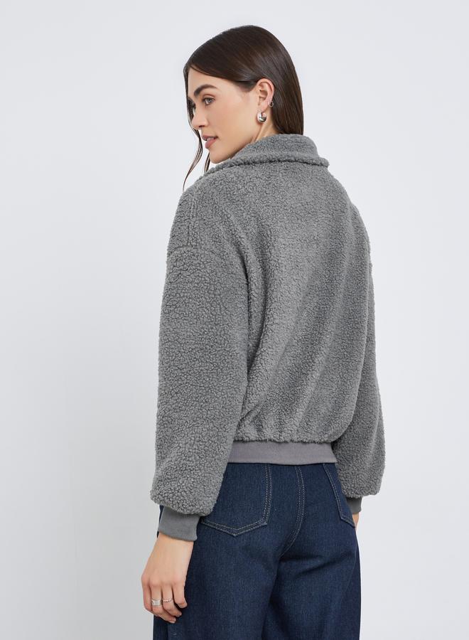 ستايلي جاكيت بومبر بتفاصيل فرو صناعي - Image 5