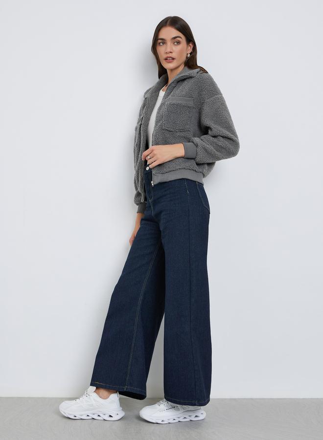 ستايلي جاكيت بومبر بتفاصيل فرو صناعي - Image 2