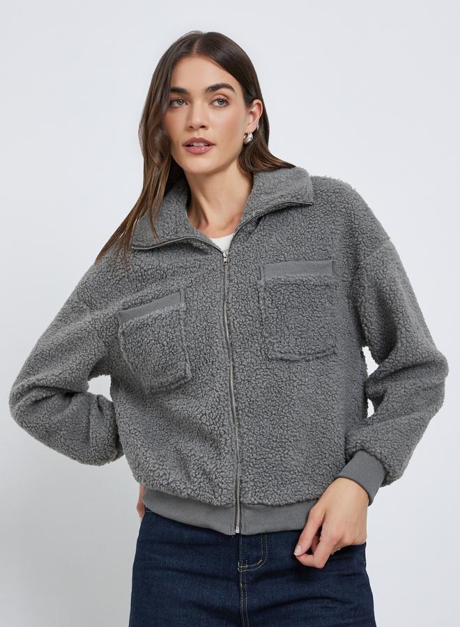 ستايلي جاكيت بومبر بتفاصيل فرو صناعي - Image 3