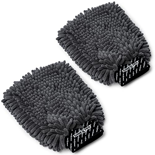 ShineXPro Chenille Microfiber Wash Mitt - Ultra Soft, Extra Plush, Dual Sided, Scratch Free and Super Absorbent Car Duster Gloves - Premium Car and Bike Washing Accessories - Image 1