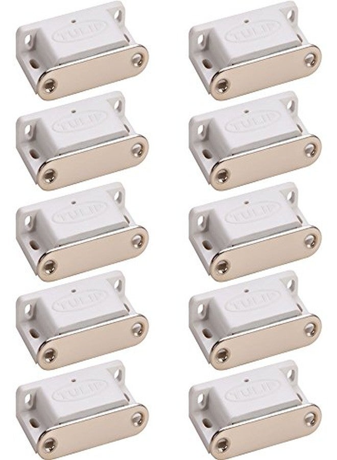 Zaks Steel Raj Tulip Virgin Plastic Magnet Door Catcher, No. 2, Standard Size, 10 Pieces (White) - Image 1