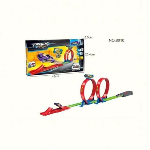 Prancing Unicorn Track with Car Toy Set for Kids Age 5-6-7-8-9-10-11-12 Year Old & Launcher Make 360 Degree Spin Way Powerful/Inertia Powerd Car Racing Track Toy Set (360 Degree Loop) - Image 2