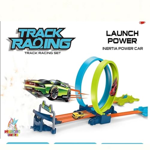Prancing Unicorn Track with Car Toy Set for Kids Age 5-6-7-8-9-10-11-12 Year Old & Launcher Make 360 Degree Spin Way Powerful/Inertia Powerd Car Racing Track Toy Set (360 Degree Loop) - Image 4