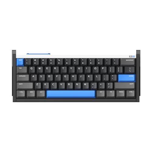 Iqunix لوحة مفاتيح الألعاب IQUNIX EZ60، لوحة مفاتيح ميكانيكية RGB بنسبة 60%، 61 مفتاح مع مفاتيح مغناطيسية Star Trail، تفعيل سريع، ضبط قابل للتعديل، مفاتيح PBT مزدوجة الطباعة، لأجهزة الكمبيوتر المحمولة Win/Mac - Image 1
