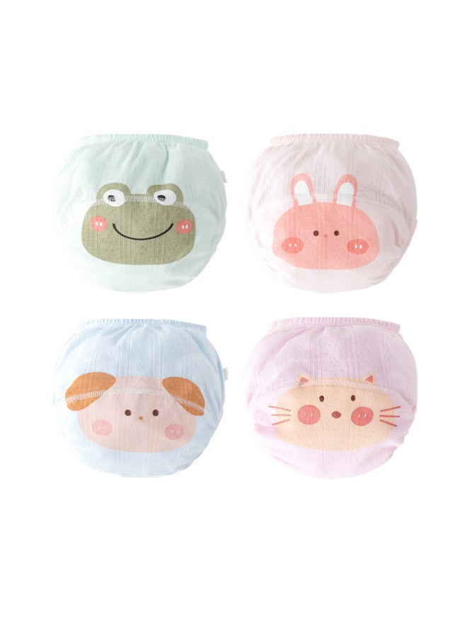 سراويل تدريب للأطفال من القطن الصافي من الدرجة الأولى، قابلة للغسل ومريحة للتنفس في الصيف، حفاضات قماشية للأطفال والبنات، حفاضات أطفال - Image 1