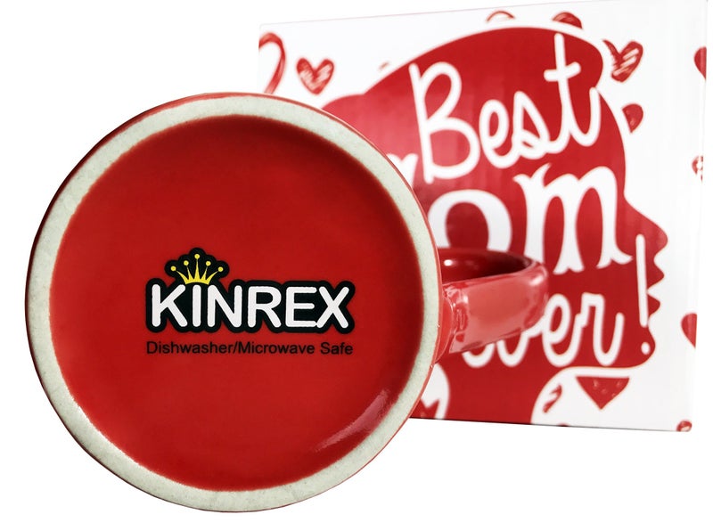 KINREX Best Mom Ever Mug – Valentines Day Gifts Mothers Day Gifts Coffee Cup for Women, Mother, Grandmother, Parent, Gift for Christmas, Birthday, Thanksgiving, Red, 12 oz. Novelty Tea Cups - Image 5