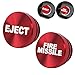ALAMSCN Aluminum Eject FIRE Missile Button Car Cigarette Lighter Plug Cover for Most Automotive Vehicles Boats with Standard 12 Volt Power Source Eject redFIRE Missile red - Image 2
