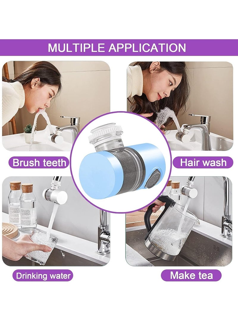 NIBEMINENT Sink Water Filter Faucet, Bathroom Filter, Universal 720° Rotating for Sink, Faucet Filter-Removes Chlorine Fluoride Heavy Metals Hard Home Kitchen - Image 2