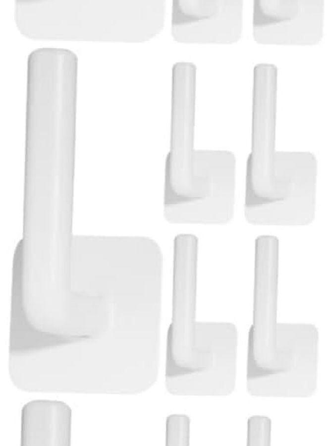 3 Pack Self Adhesive Wall Hooks No Drill Storage Strong Hold For Towels Bathroom Accessories - Image 1