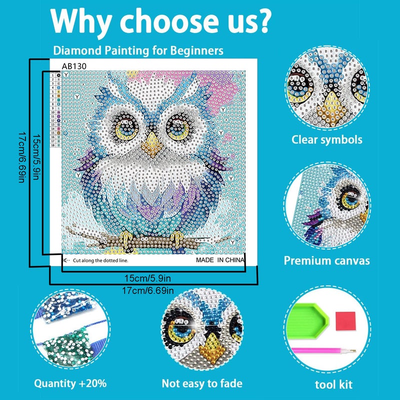 رسم الماس الكامل مع إطار ملصق كرتوني للأطفال DIY يدوي لرسم طلاب المدارس الابتدائية بيع رسم كريستال الماس - Image 3