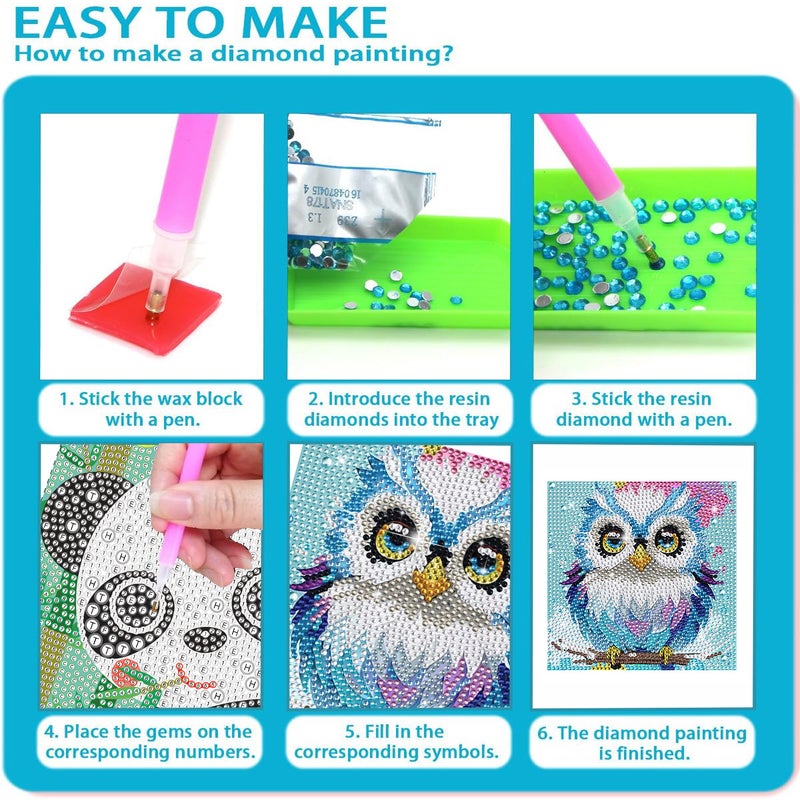 رسم الماس الكامل مع إطار ملصق كرتوني للأطفال DIY يدوي لرسم طلاب المدارس الابتدائية بيع رسم كريستال الماس - Image 4