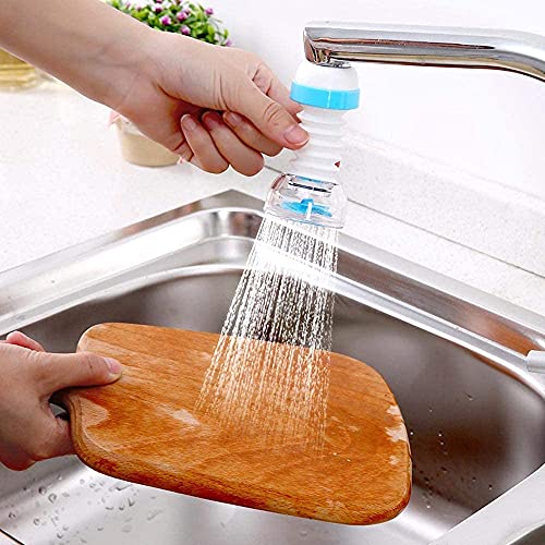 SILENCIO Water-Saving Faucet Fan Kitchen Tap Extension Flexible Anti Splash Water Saving Movable Sink Faucet Expandable Water Tap Filter Shower Head Rotatable Nozzle Adapter - Image 5