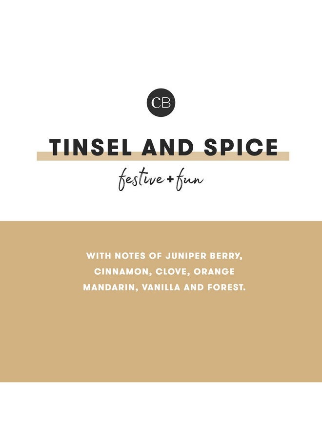 Capri Blue Capri Blue Tinsel & Spice Scented Candle - Pattern Play Signature Holiday Candle - Notes of Juniper Berry, Cinnamon & Clove - Soy Wax Blend Luxury Candle - Long Lasting Candles - Fall Candles (19 oz)  - Image 3