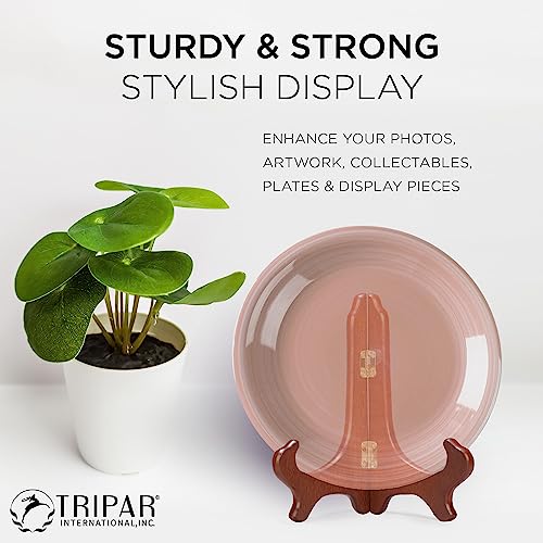 Tripar 9 Inch Wooden Plate Display Stand Picture Easel Stand - Image 5