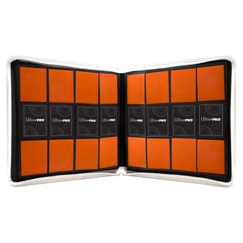 Ultra PRO - Vivid 12-Pocket Zippered PRO-Binder: White - Protect 480 Standard Size Cards In Side Loading Pockets, Protect Valuable Sports Cards & Collectible Trading Cards - Image 3