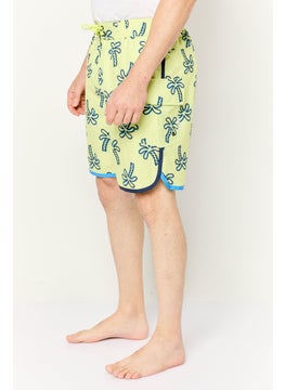 Sovereign Code Men Allover Print Drawstring Board Shorts, Light Green Combo  - Image 3