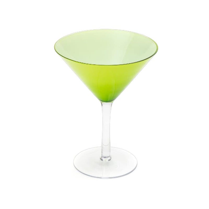 EZ Life EZ Life LeadFree Frosted Green Martini Glass Set Drinking Cocktail Glasses for Bar Party Drinking Juice Premium Crystal Glass Drinkware Dishwasher Safe 300 ml Pack of 2  - Image 3