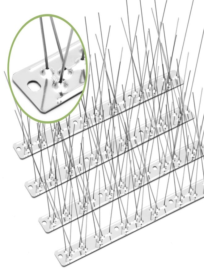 Valibe Pigeon Spikes Stainless Steel Bird Spikes for Outside to Keep Birds Away 12 Pack 10ft Coverage Bird Deterrent Spikes Wire Prevention Spikes for Small Bird Squirrel for Fence Roof Blacony - Image 1