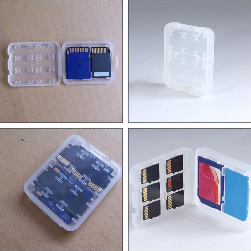 LABRIMP 20Pcs Memory Card Box Keeper and Storage Case for Secure Digital Cards, Portable Organizer with 8 Slots, Compact Plastic Holder Suitable for Travel and Photography Accessories - Image 5