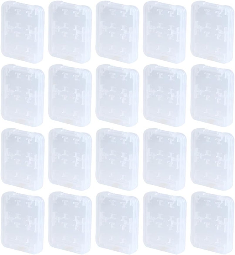 LABRIMP 20Pcs Memory Card Box Keeper and Storage Case for Secure Digital Cards, Portable Organizer with 8 Slots, Compact Plastic Holder Suitable for Travel and Photography Accessories - Image 1
