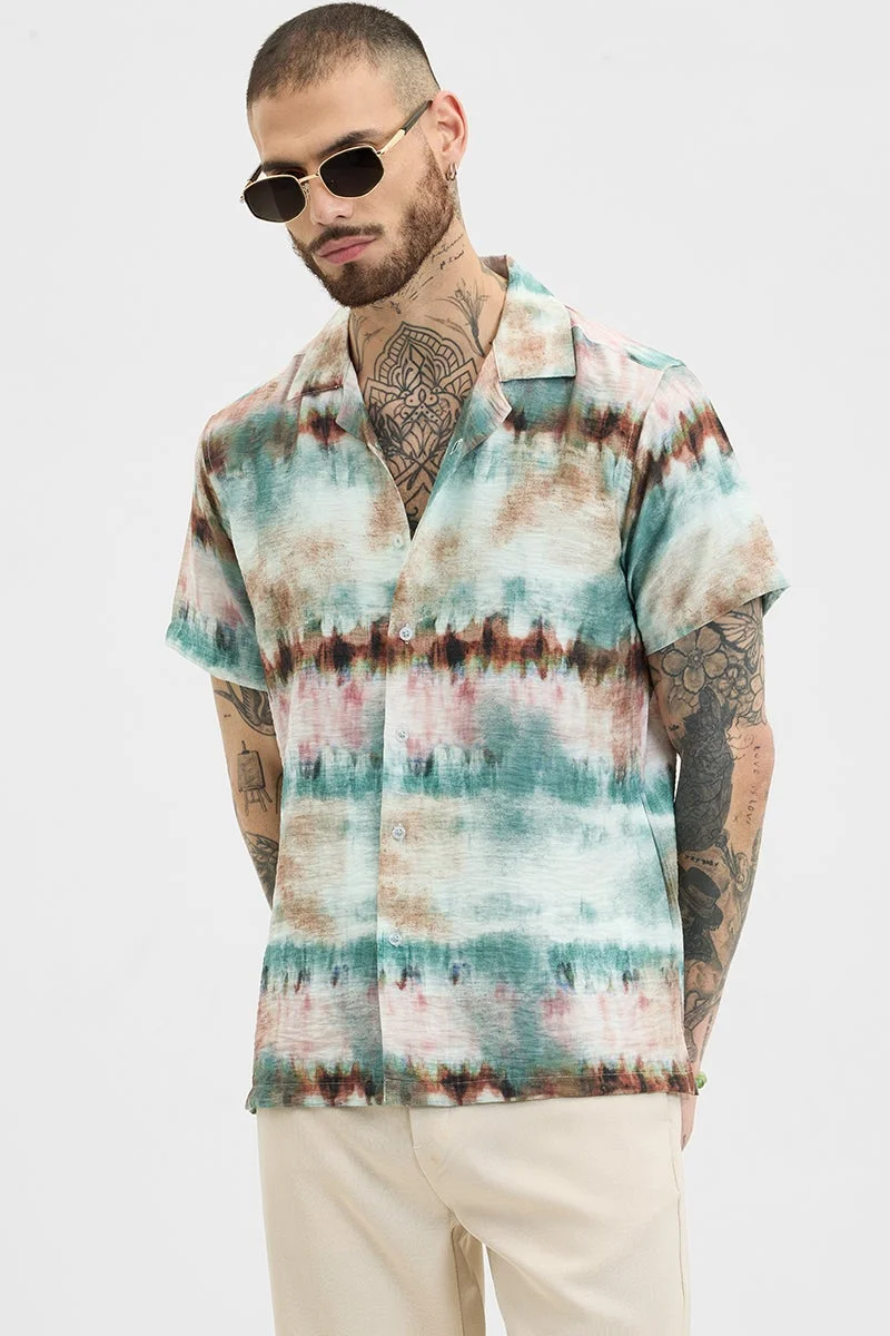 SNITCH Brown Abstract Box Fit Shirt