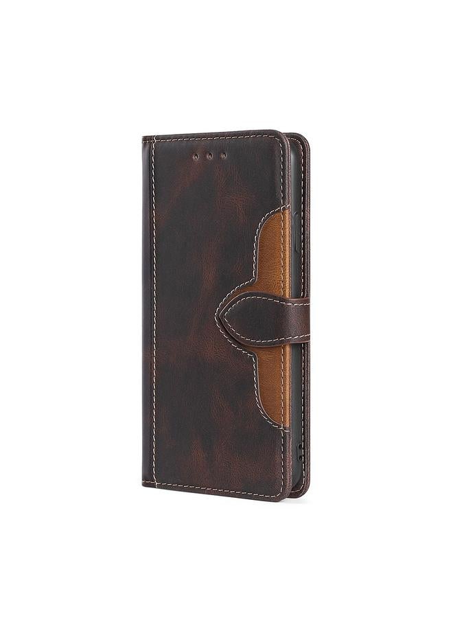 S-TOP Case For OPPO Realme C21Y Skin Feel Straw Hat Magnetic Buckle Leather Phone Case - Image 2