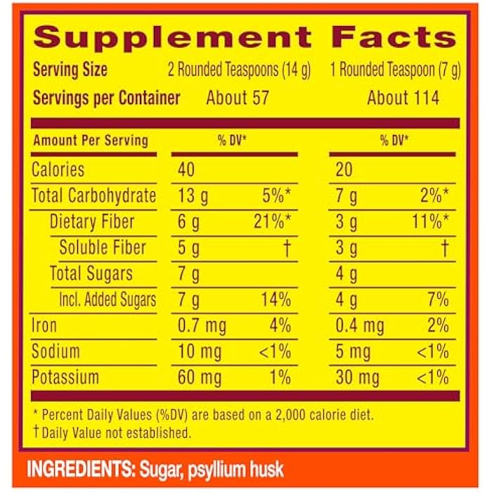 Metamucil, Psyllium Husk Powder, Unflavored Original Texture, with Sugar, 114 Servings, 4-in-1 Fiber Supplement, Daily Psyllium Husk Fiber Powder Help Support Digestive Health by Promoting Regularity* - Image 2