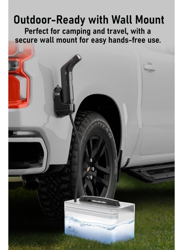 Moxedo JetStream+ Portable Electric Bidet Sprayer, Dual-Mode Water Jet, USB-C Rechargeable with LED Indicator, Wall Mount, 2.3L Water Tank for Travel and Camping - Image 2