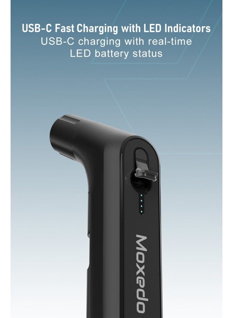 Moxedo JetStream+ Portable Electric Bidet Sprayer, Dual-Mode Water Jet, USB-C Rechargeable with LED Indicator, Wall Mount, 2.3L Water Tank for Travel and Camping - Image 3